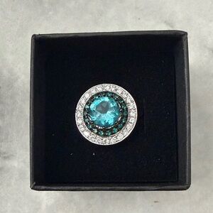 Blue Zirconia 925 sterling silver ring